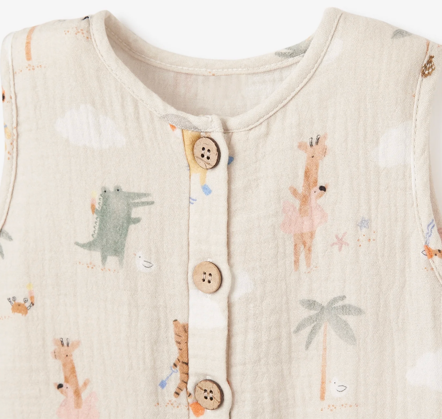 Seaside Safari Organic Muslin Shortall