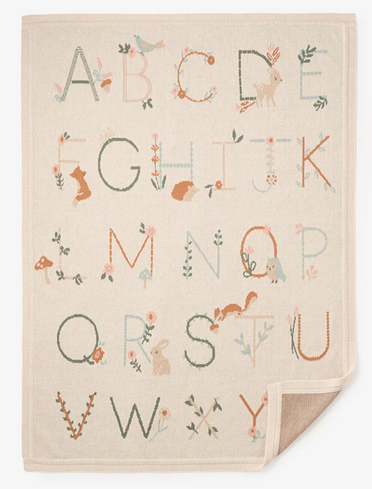 Alphabet Basics Knit Baby Blanket