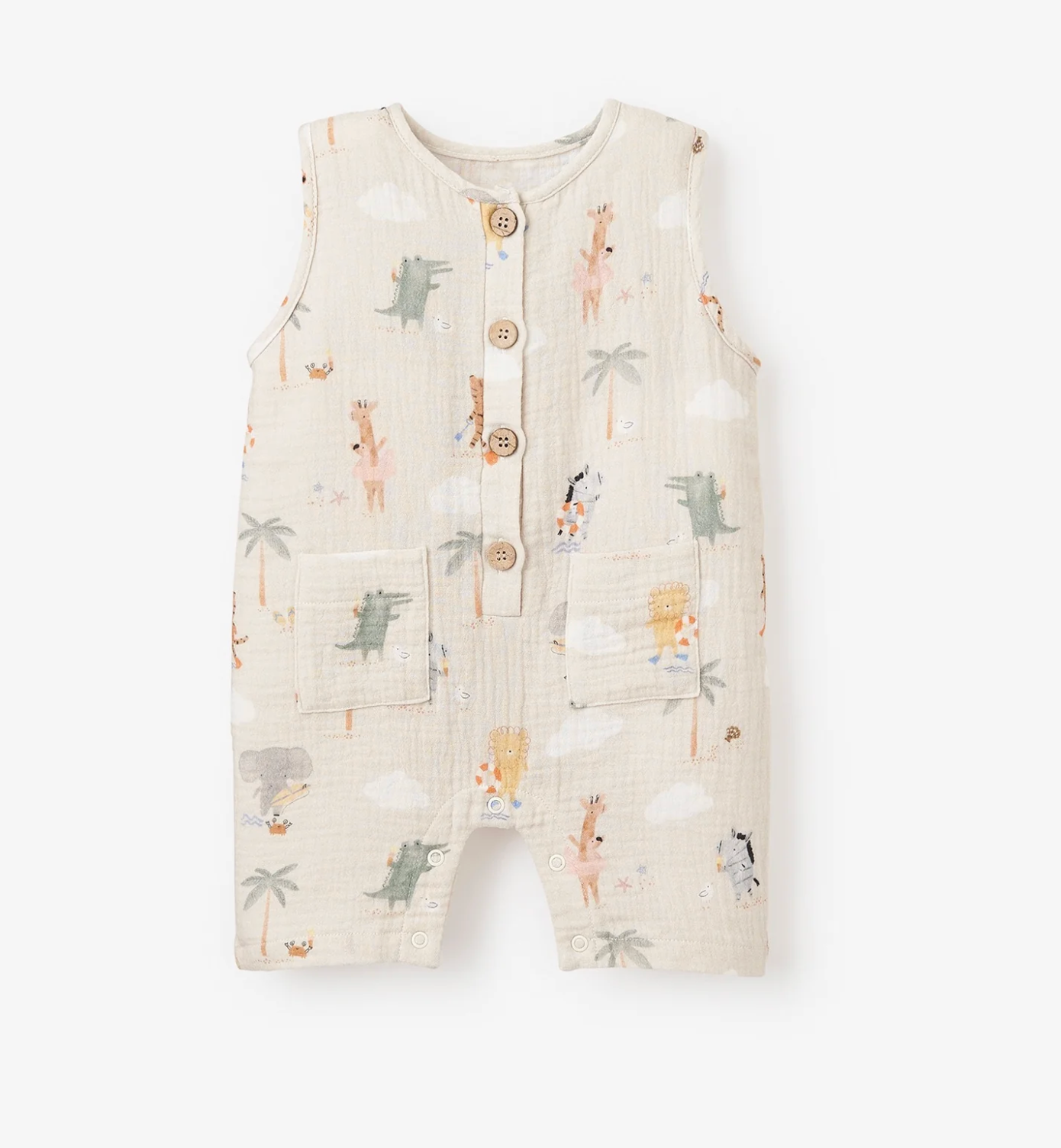 Seaside Safari Organic Muslin Shortall