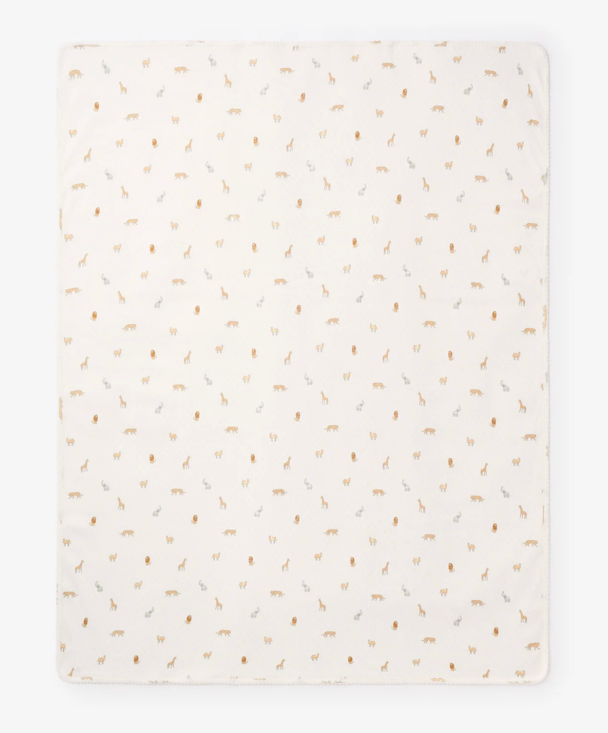 Safari Print Organic Cotton Pointelle Baby Blanket
